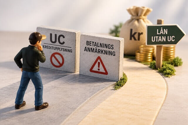 Lån med betalningsanmärkning och utan UC