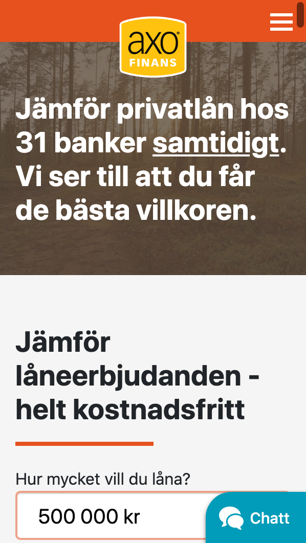 skärmavbild Axo Finans