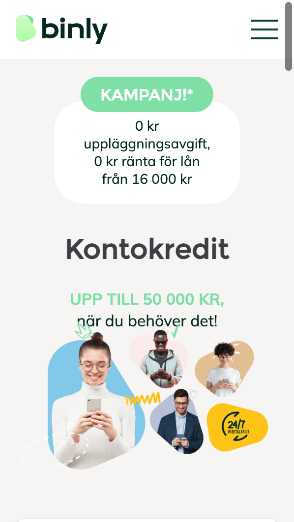 skärmavbild Binly