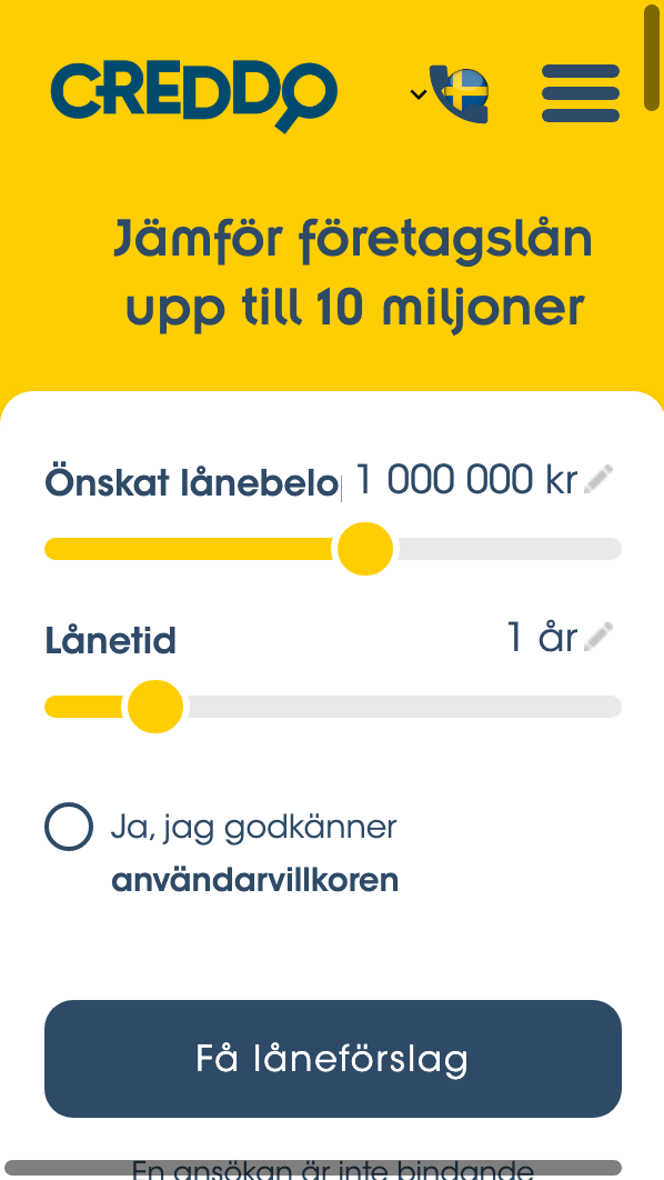 skärmavbild Creddo