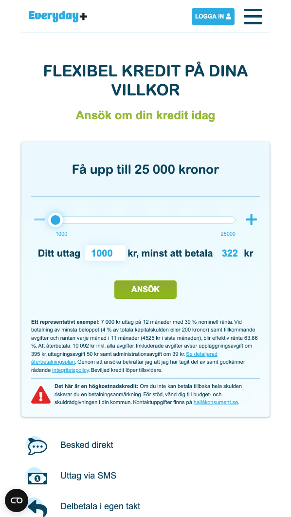 skärmavbild EverydayPlus