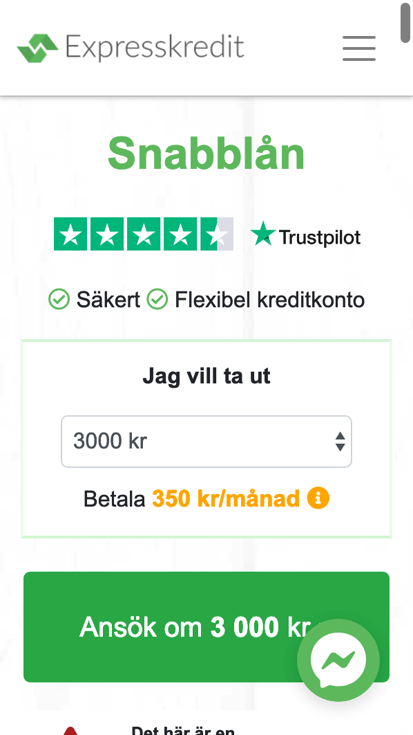 skärmavbild Expresskredit