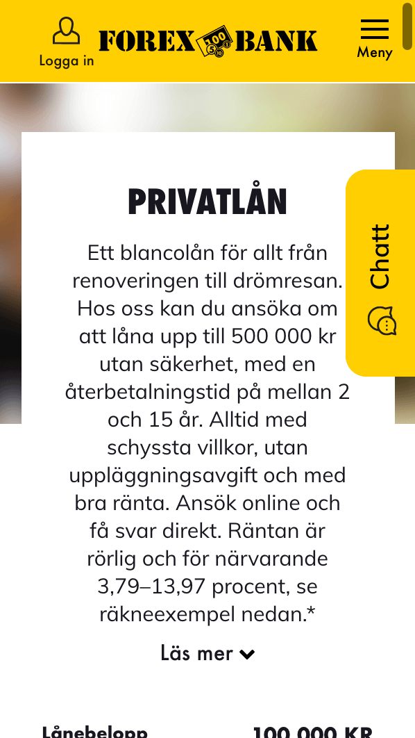 skärmavbild Forex Bank