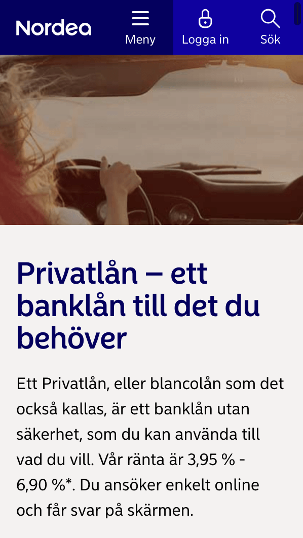 skärmavbild Nordea
