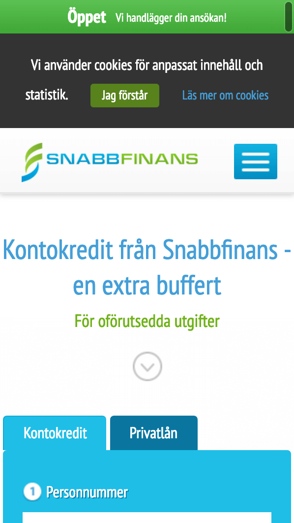 skärmavbild Snabbfinans